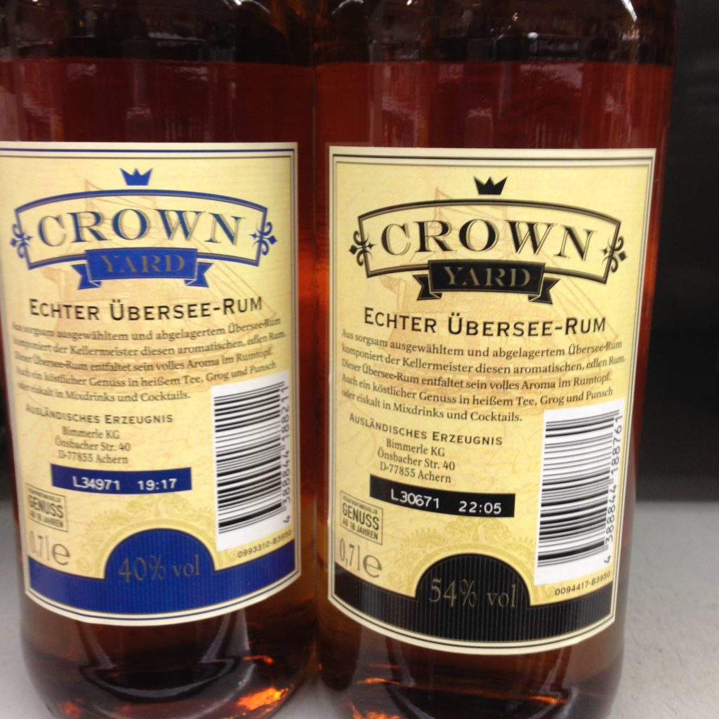 Crown Yard Übersee Rum 40%